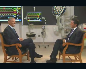 President Barack Obama and Dr. Sanjay Gupta