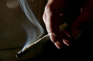 Smoking Marijuana Joint
